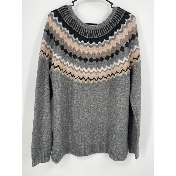 SONOMA Gray/Black/Peach/Tan/Rose Gold Sweater, XL - Picture 5 of 8